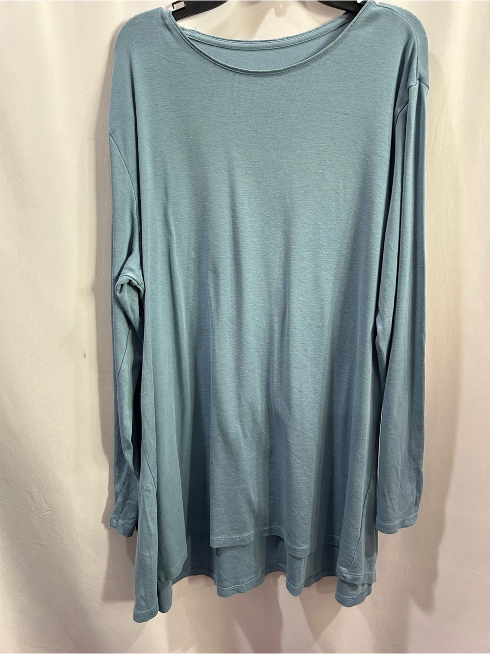 J. Jill Light Blue Crewneck Tee Dusty Blue EUC Long Sleeve